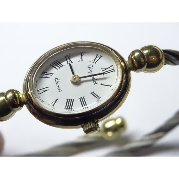 Ladies 17mm Oval Gigandet Bangle Watch with Multicolor Flex Cable  Bracelet main image 8